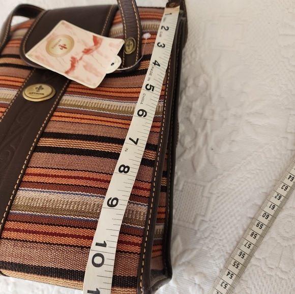 Antigua Multi Color Striped Leather Women's  Shoulder Bag  NWT - Picture 7 of 7